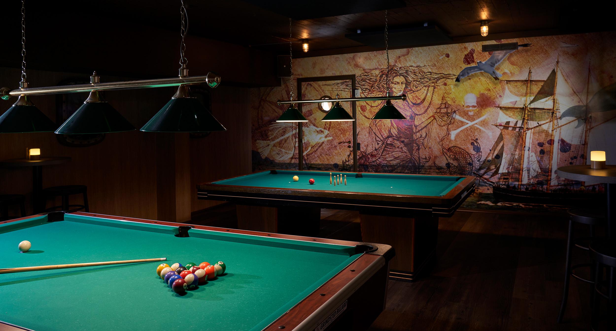 Activity room by the bar