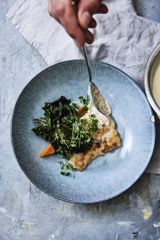 Nytårstorsk med jordskokker og muslinger